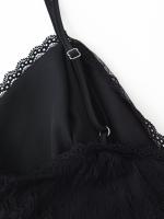 Ropa de mujer europea y americana temperamento ajustado con cuello en V empalme de encaje vestido de tirantes sin espalda - details 15