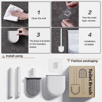 Cepillo De Inodoro Colgante Con Soporte Largo Cepillo De Limpieza De Baño Con Pincel Suave Y Silicone Accesorios De Baño Ecológicos - details 13