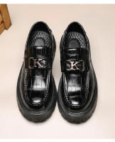 Nuevos zapatos de cuero para hombres, mocasines de plataforma que realzan los zapatos casuales de cuero - details 8