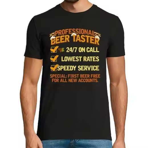 Profesional Beer Taster Catador Cerveza Regalo Alcohol Beer En Inglés Camisetas CERVEZA,Pack Regalo Camiseta Personalizada - 1