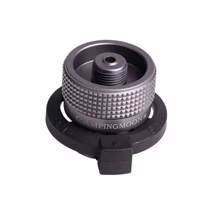Adaptador de quemador para senderismo y acampada al aire libre, conector de estufa tipo dividido, adaptador de cilindro de gas de apagado automático - 1