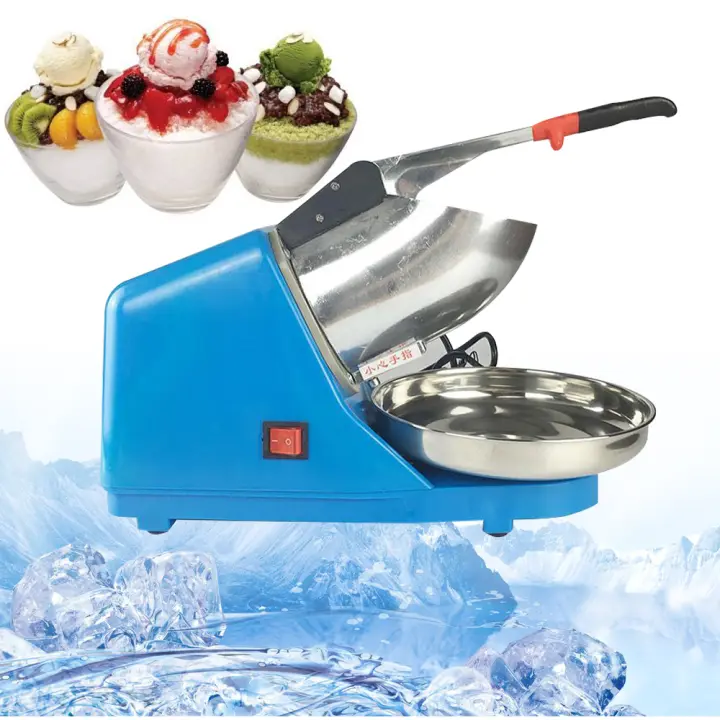 Máquina de Picar Hielo Eléctrica de Alta Potencia 65kg/H Doble Cuchilla Doble Cubierta - 1