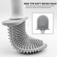 Cepillo De Inodoro Colgante Con Soporte Largo Cepillo De Limpieza De Baño Con Pincel Suave Y Silicone Accesorios De Baño Ecológicos - details 11