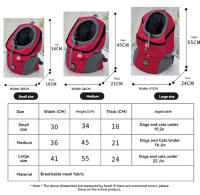 Mochila para Perros Transpirable Diseño de Cabeza y Espalda Acolchada Ideal para Pasear, Bicicletar, Senderismo, Acampar - details 0