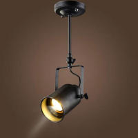 Luces de techo industriales Vintage E27, lámpara de techo ajustable estilo Loft Retro negro para restaurante, cafetería, Hotel - details 7