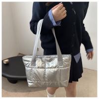 Moda señoras Tote bolsos de gran capacidad de algodón acolchado bolsa de compras rombo bolso portátil acolchado sólido para viajes de ocio - details 22