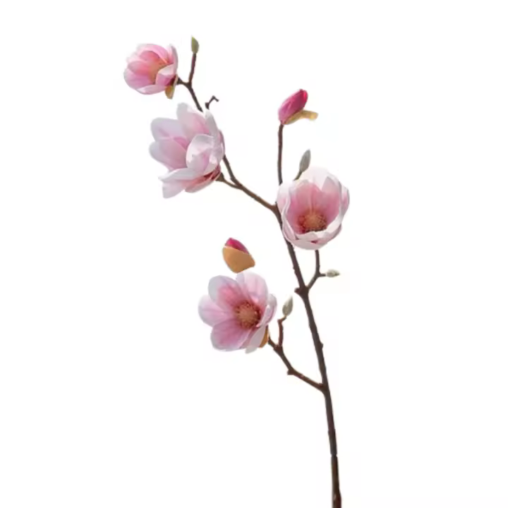 Ramas de Magnolia artificiales de 78cm, simulación hecha a mano de tacto Real, arte Floral de Magnolia grande, flor falsa, decoración de jardín al aire libre - 1