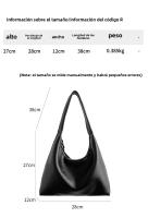 Nicho de gama alta sentido bolso de hombro de gran capacidad casual y versátil otoño simple pu bolso de cuero suave mujer - details 4