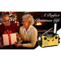 Radio de emergencia AM/FM Radio portátil Solor manivela USB pilas AA antorcha recargable lámpara de lectura alarma SOS para emergencias - details 6
