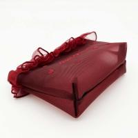 Bolso Simple de malla para cosméticos, bolsa de lavado con cremallera, bolsa de almacenamiento de malla, bolsa de pañuelos, organizador de artículos de tocador de gran capacidad para mujer - details 5