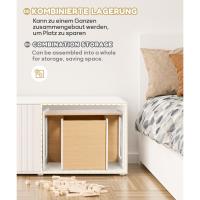 1 Taburete, Juego de Asientos Infantiles 3 en 1 y Banco Convertible en Mesa, Muebles Infantiles (Natural, L) - details 6