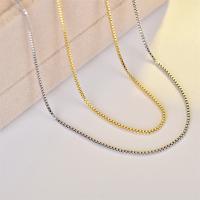 Collar de cadena de acero inoxidable para mujer, colgante fino con cierre de langosta, cadena ajustable para clavícula, collares - details 22