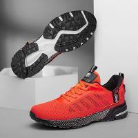 CLOHOO Zapatillas de deporte de punto transpirables para hombre con suela MD acolchada gruesa: comodidad para todas las estaciones, detalles en verde neón/negro, tracción duradera para deportes y uso casual, calzado cómodo, diseño de zapato elegante, - details 15