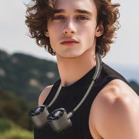 360 ° Ventilador de cuello colgante flexible, súper silencioso, viento fuerte, ventilador portátil con banda para el cuello, ventilador portátil plegable cómodo y seguro - details 18