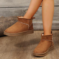 Botas de nieve de ante para mujer, zapatos góticos informales gruesos y cálidos, invierno, 2023 - details 17