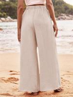 Pantalones de Pierna Ancha y Cintura Elástica para Mujer Ropa de Moda Primavera-Verano - details 5