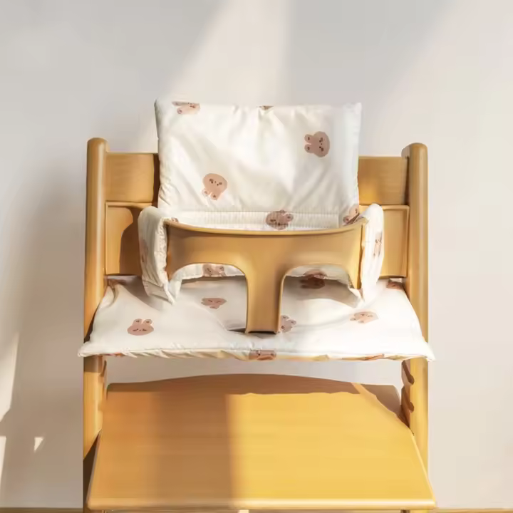 Cojín portátil para Silla de comedor de bebé, Bonito Diseño de Animales, asiento de asiento suave Cómodo, forro de asiento antideslizante para niños - 1