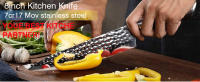Juego de Cuchillos de Chef Profesional Acero de Alto Carbono 7CR17 Cuchillo Utility Japonés No Pega - details 0