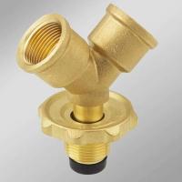 Propane Gas Splitter Adapter with Shut Off Valve Metal Quick Connecting 2 Way Gas Adapter for Gas Burner Tabletop Camping Grill