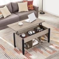 Mesa de Café Elevable con Cajón Estilo Moderno para Sala Patas de Madera Maciza - details 9