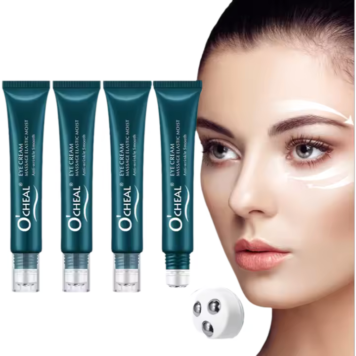 Crema de Ojos de Masaje de Rodillos Ocheal 4pcs Ilumina Ojeras Reafirma Piel - 1