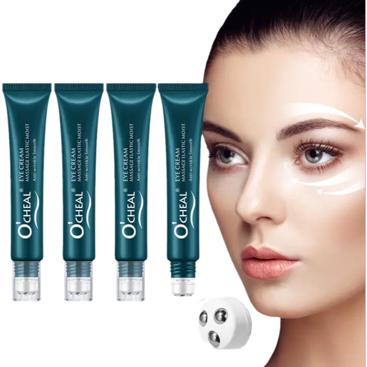 Crema de Ojos de Masaje de Rodillos Ocheal 4pcs Ilumina Ojeras Reafirma Piel - 1