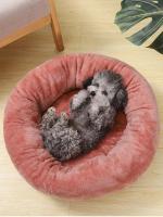 Cama redonda de Donut para perro y gato, cojín lavable, Ultra suave, cálido, para invierno, envío directo - details 12