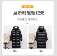 Chaqueta larga de plumón para hombre, de oro negro, chaqueta de algodón cálida con capucha de invierno enroscada - details 9
