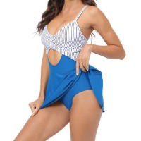 Nueva bolsa suave de una sola pieza traje de baño cruzado correa trasera bikini falda ajustada - details 2