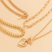 Collar Colgante de Corazón Dorado Punk Set de 4 Unidades Joyería de Moda Y2K para Mujeres - details 8