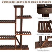 Estantería de 6 Niveles para Plantas de Madera Soporte Interior para Macetas - details 12