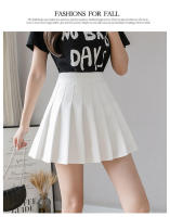 Falda plisada blanca para mujer de cintura alta, cierre de cremallera, estilo preppy, moda estudiantil, danzas en negro - details 10