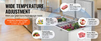 Congelador horizontal SucceBuy: capacidad de 19.8 pies cúbicos / 561 L, tapas dobles superiores divididas, 4 cestas extraíbles, ajuste de temperatura de 7 niveles, luz LED, 6 ruedas. - details 1