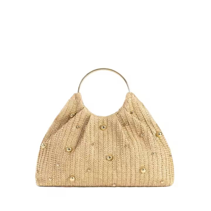 Elegante Bolso de Playa de Paja para Mujer 2025 Diseño Exclusivo Premium con Asas Reforzadas - 1