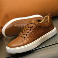 Zapatos de cuero tejidos a mano, zapatos de estilo británico para hombres - details 1