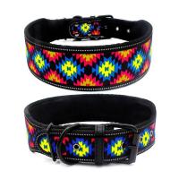 nailon reflectante perro, ustable, cómodo, acolchado, collares anchos mascotas para perros medianos y grandes, Collar de pastor - details 8