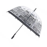 Paraguas de lluvia transparente con mango recto, Color sólido, mango ergonómico, mujeres y hombres - details 3