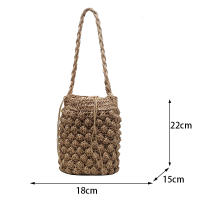 Bolso de hombro hecho a mano para mujer, bolsa de playa con diseño tejido de paja, Bolso pequeño de viaje - details 24
