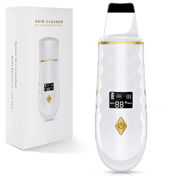Espátula facial para depurador de piel, pantalla LCD, raspador de poros, limpiador de poros, eliminación de puntos negros, extractor ultrasónico de poros, 4 modos, espátula facial para depurador de piel, espátula ultrasónica facial profesional - 1