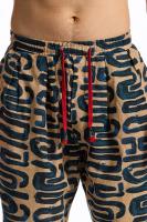 Pantalón en lino imprimé Tribal Boho para hombres, en algodón, décontracté, con cordón de serrage, para deportes al aire libre, curso à pied, sorpresa, été - details 12