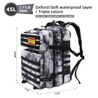 Mochila Táctica Impermeable de 50L Diseño Sólido de Nylon Ideal para Senderismo, Camping, Viajes Deportes y Exteriores - details 1