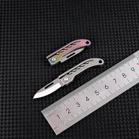 Mini cuchillo plegable TC4 de aleación de titanio Portátil, cuchillo colgante, desembalaje express, cuchillo de bolsillo, herramienta EDC para regalo - details 73