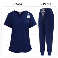Ropa médica para mujer, conjuntos de Jogger, pantalones de enfermería, bata quirúrgica, uniformes médicos de alta calidad, uniforme de belleza al por - details 8