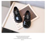 Zapatos de cuero para niños para primavera vino rojo negro elegante niña grueso gancho-bucle hermoso zapato cómodo para niños 26-36 - details 8