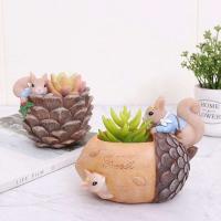 Planta animal jugosa de resina en forma de ardilla ETA, jardín ETE, decoración de escritorio ETA - details 3