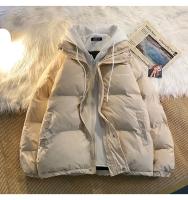Versión de moda coreana, ropa de algodón de ocio para invierno, chaqueta gruesa multifuncional falsa con dos bolsillos y cremallera para mujer - details 2