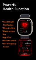 HK9 ultra 2 Max reloj inteligente, dispositivo con inteligencia Artificial IA, detección de frecuencia cardíaca, recordatorio de información, 1GB, AMOLED, novedad de 2024 - details 11