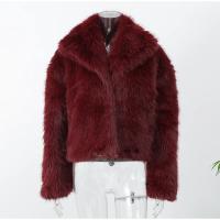 Abrigo Retro Borgoña con cuello abatible y mangas largas, abrigo corto y cálido, chaqueta holgada de piel sintética de Color sólido, abrigos de calle altos para mujer - details 3