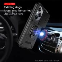 Funda para Honor 400 Pro 200 Lite para Huawei Pura 70 Ultra Pro, soporte de anillo para cámara deslizante, armadura, protección anticaída, funda con soporte - details 2
