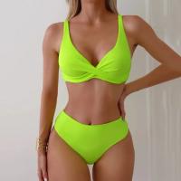 Conjunto de Bikini Vintage para Mujer Traje de Baño de Dos Piezas con Cuello en V Profundo - details 1